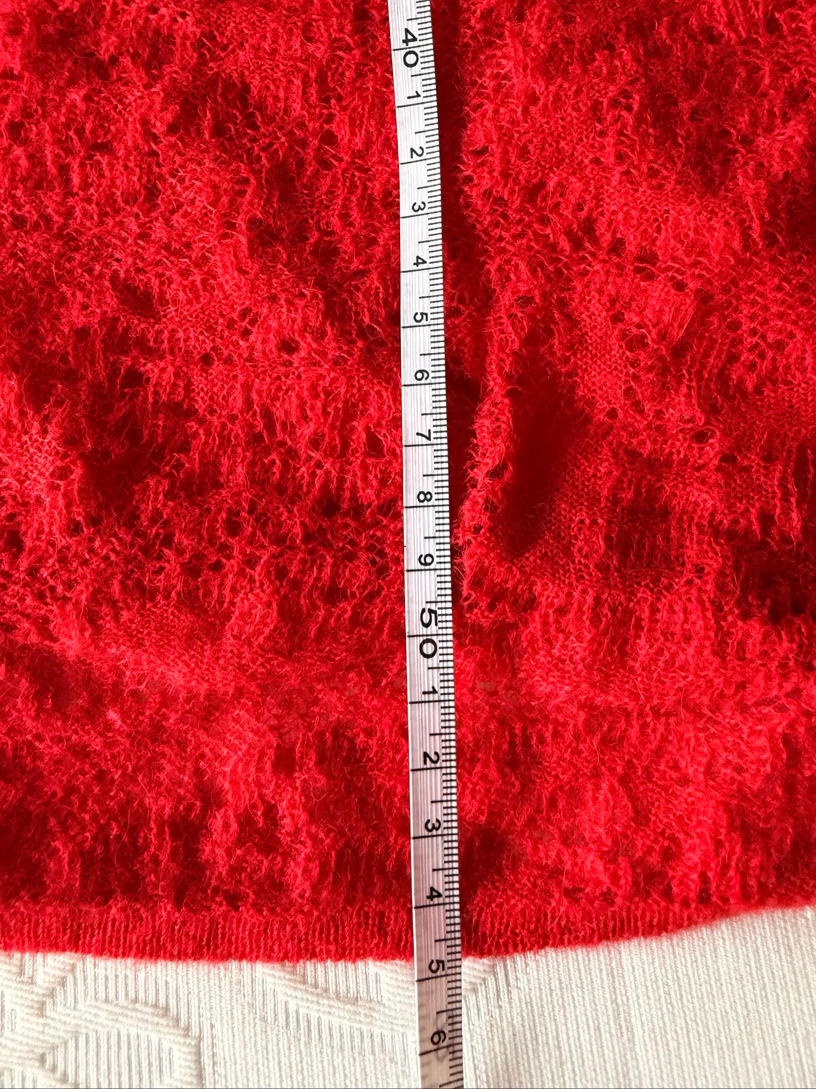 Pull rouge en maille ajournée – photo 4